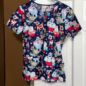 Rudolph the Red-Nosed Reindeer scrub top
